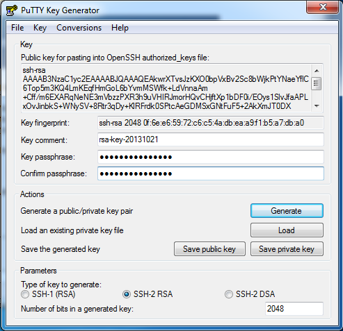 Generate ssh private key file extension